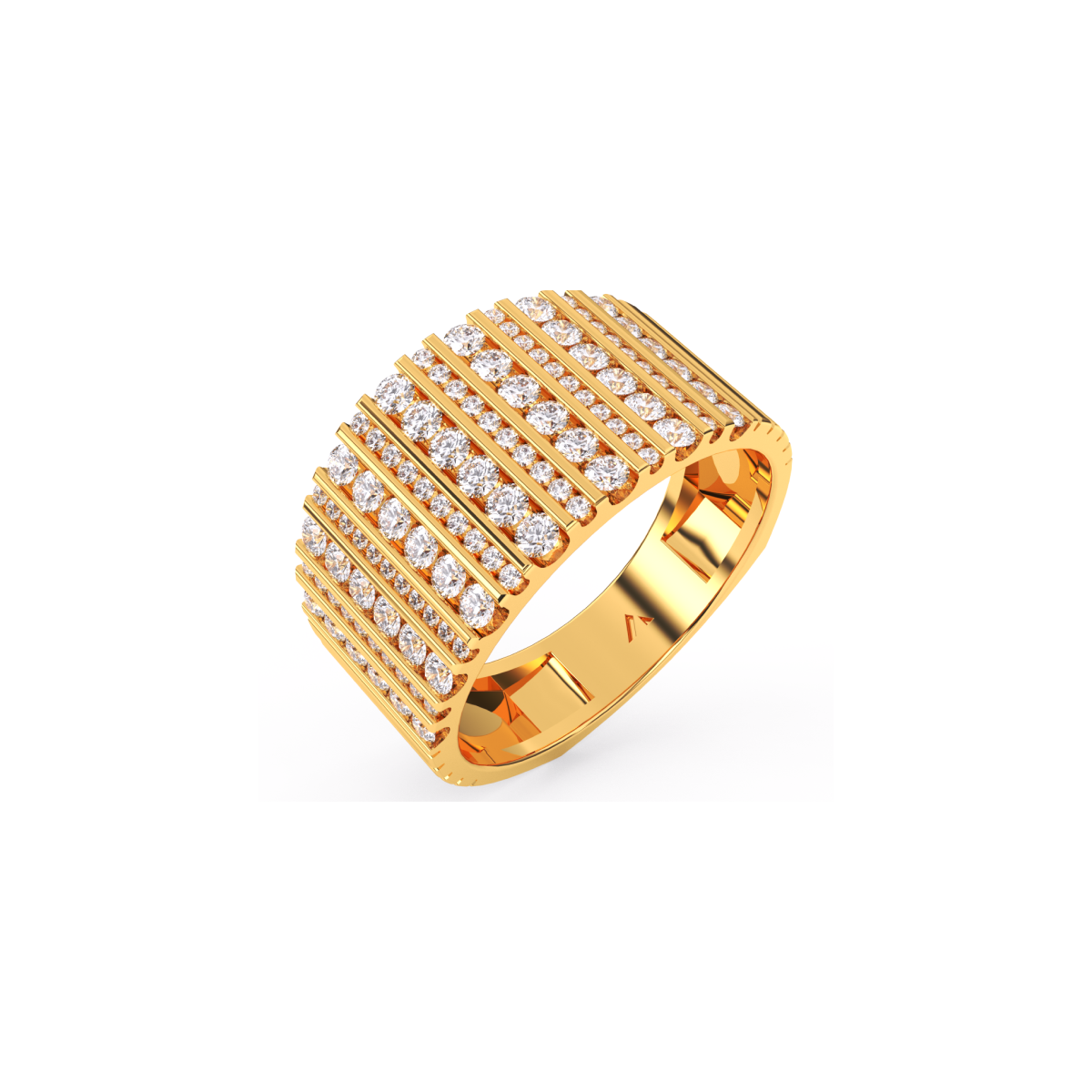 Vintage Diamond Wide Band Gift For Him